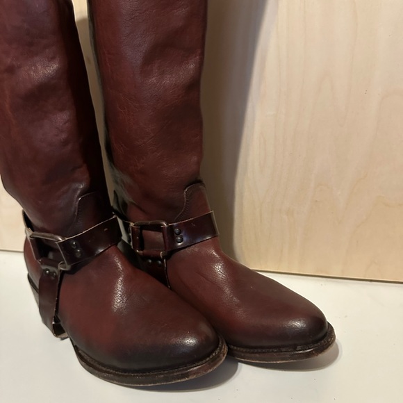 Freebird by Steven Philly knee high riding boot in rust color - Picture 2 of 10